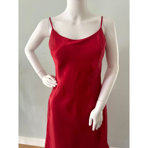 Vintage Y2k Jessica Mcclintock Gunne Sax 2000 Edition Red Prom Slip Dress size 7 - Picture 4 of 12